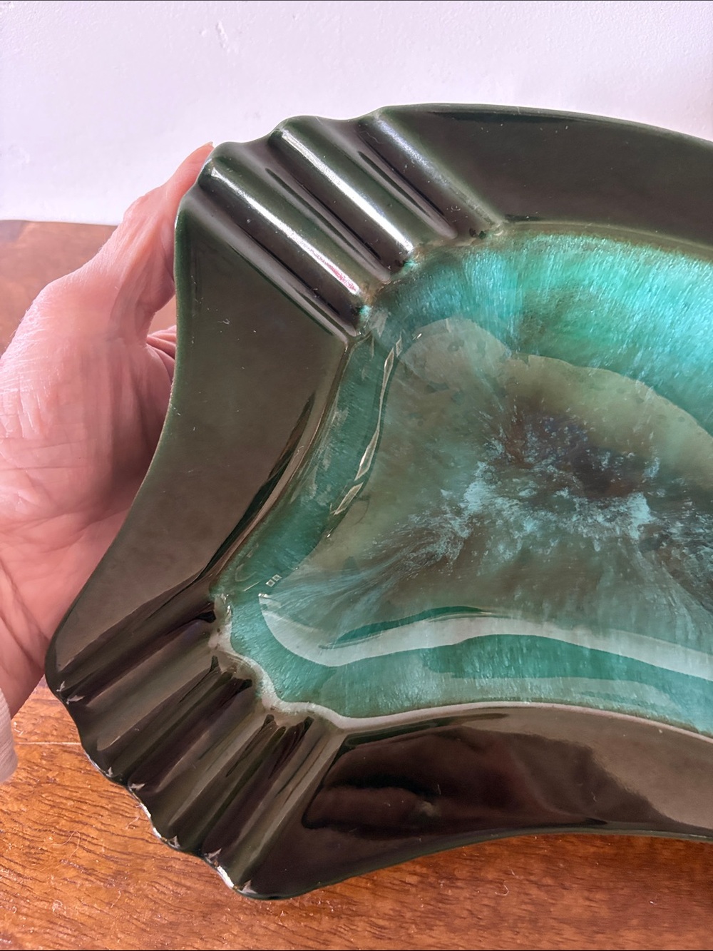 Vintage BMP Blue Mountain Pottery Drip Glaze Ashtray Dish - Picture 5 of 8